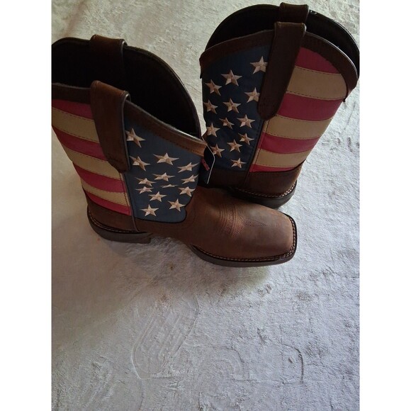 Durango Rebel Patriotic Men Size 11 Pull-On Brown Western Flag Boots main image 8